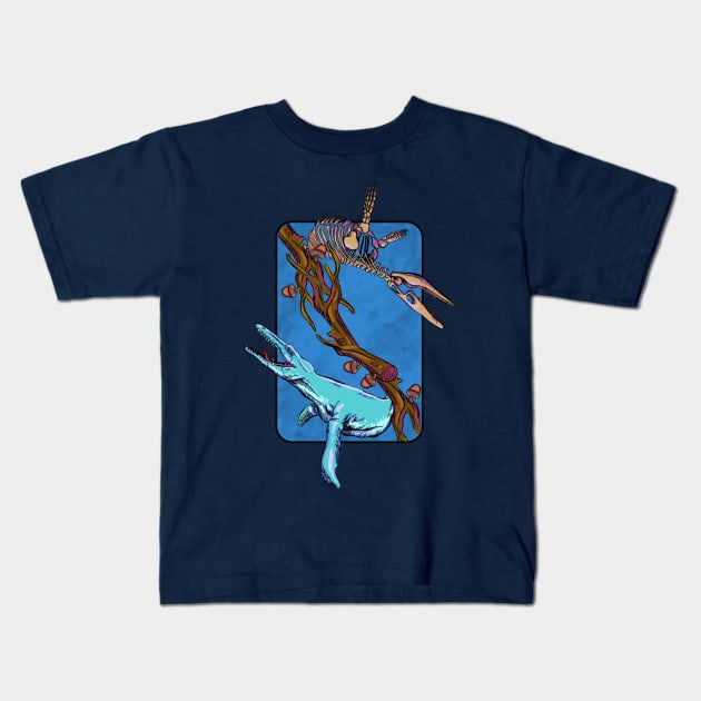 Mosasaurus Kids T-Shirt by FrankieRogers